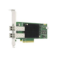Emulex LPe31002 Gen 6 (16Gb), dual-port HBA (upgradeable to 32Gb) - host bus adapter - PCIe 3.0 x8 - 16Gb Fibre Channel