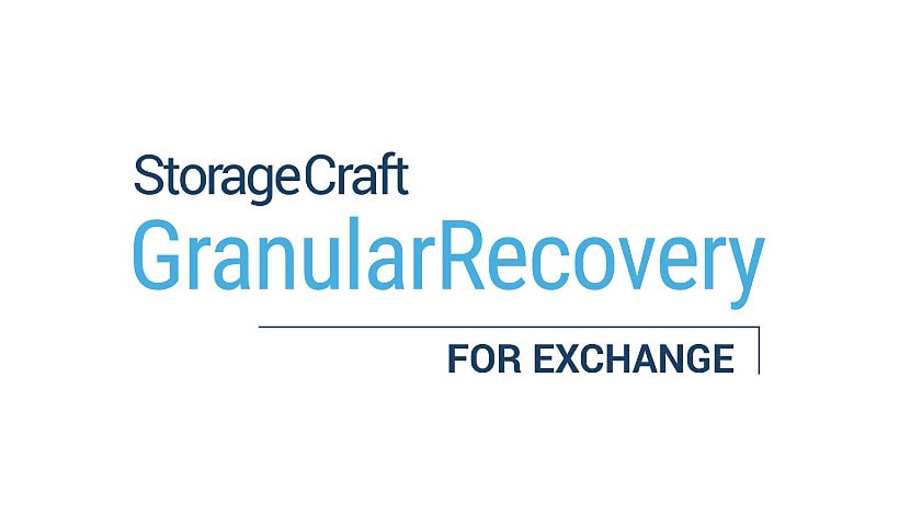 StorageCraft Granular Recovery for Exchange (v. 8.x) - license + 1 Year Mai