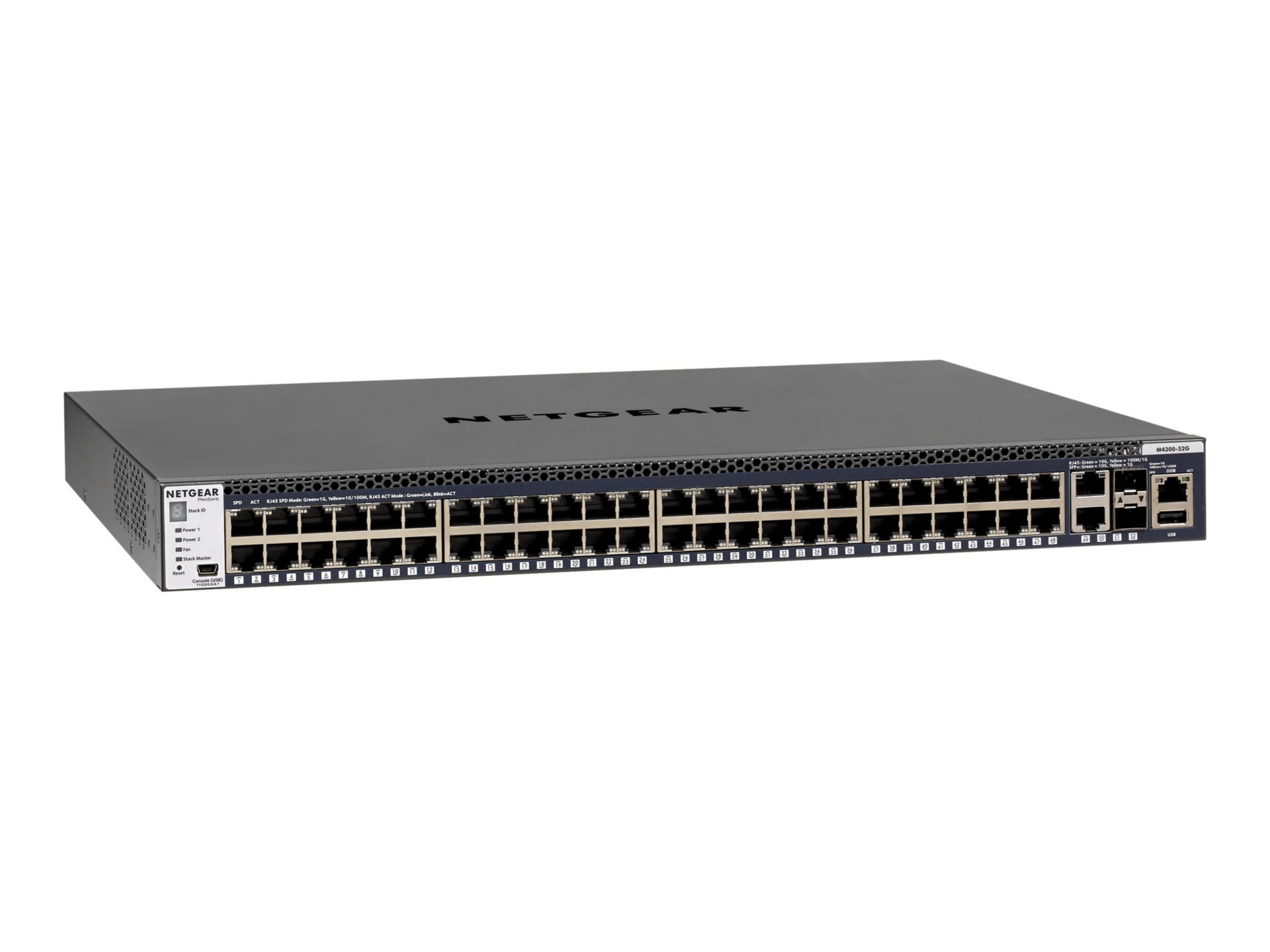 Netgear M4300 48x1G Stackable Managed Switch with 2x10GBASE-T and 2xSFP+ -  GSM4352S-100NES - Ethernet Switches - CDW.com