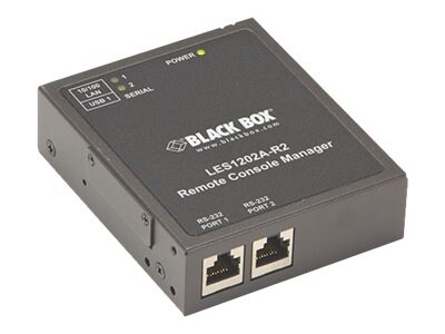 Black Box 2 Port Serial over IP Gigabit Console Server, Cisco Compatible