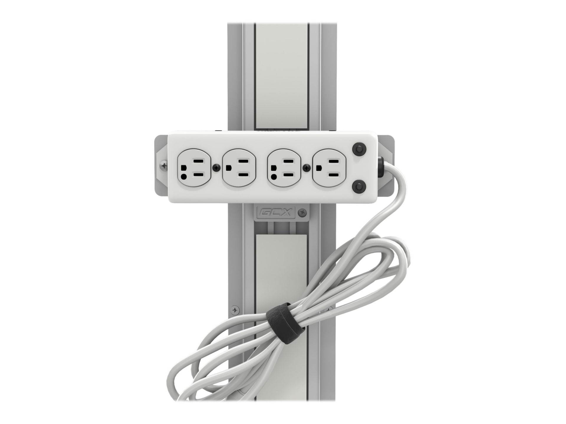 GCX Channel Mount Medical-Grade Power Strip - power distribution strip