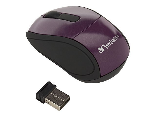 Verbatim Wireless Mini Travel Mouse - mouse - 2.4 GHz - purple