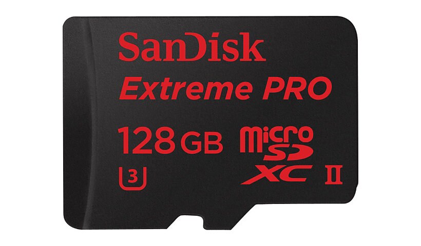 SanDisk Extreme Pro - flash memory card - 128 GB - microSDXC UHS-II