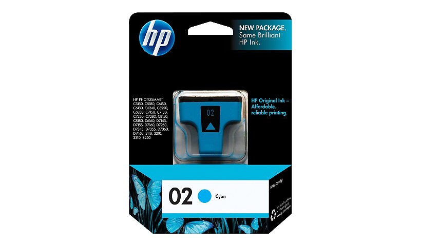 HP 02 - cyan - original - ink cartridge