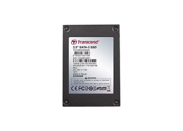 Transcend Industrial - SSD - 128 GB - SATA 6Gb/s - TS128GSSD420I - Solid State Drives - CDW.com