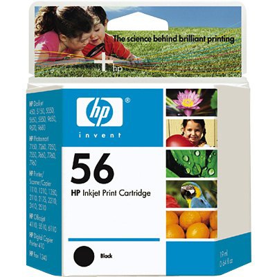 HP 56 Black Inkjet Print Cartridge for PhotoSmart OfficeJet and DeskJet