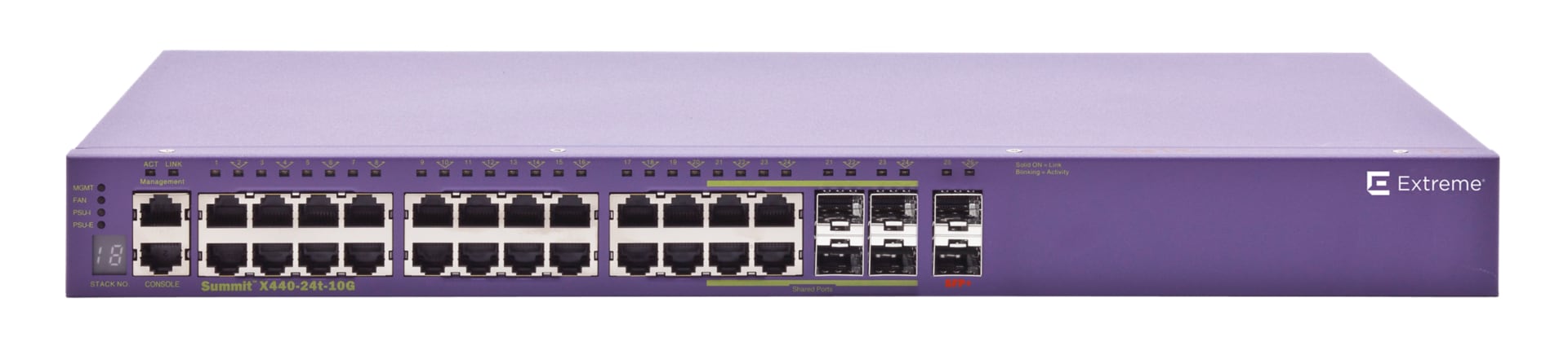 Extreme Networks ExtremeSwitching X440-G2 X440-G2-24t-10GE4 - switch - 24  ports - managed - rack-mountable - 16532 - Ethernet Switches 