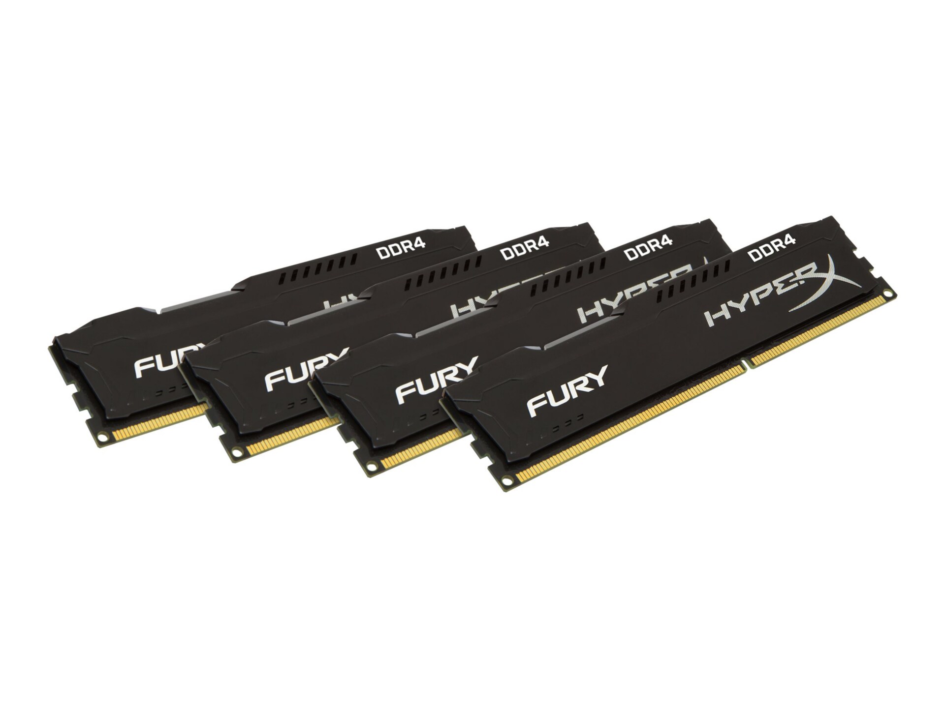 HyperX FURY - DDR4 - kit - 64 GB: 4 x 16 GB - DIMM 288-pin - 2400 MHz / PC4