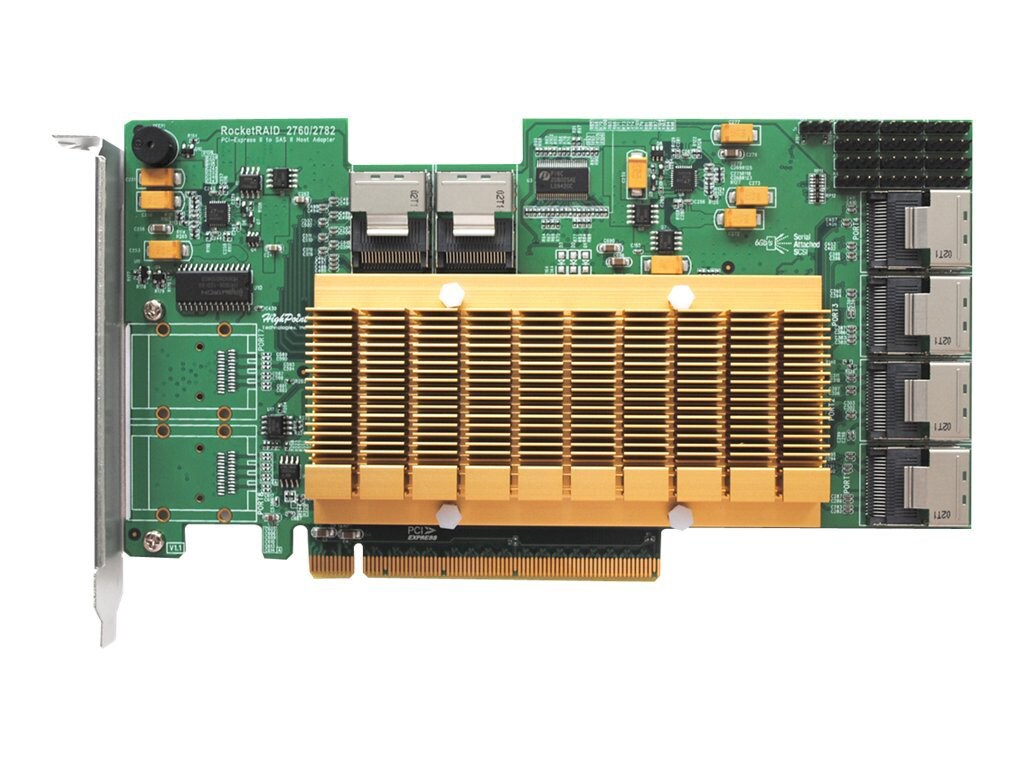 HighPoint RocketRAID 2760A - storage controller (RAID) - SATA 6Gb/s / SAS 6Gb/s - PCIe 2.0 x16