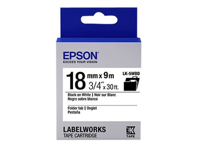 Epson LabelWorks LK-5WBD - folder tab tape - 1 roll(s)