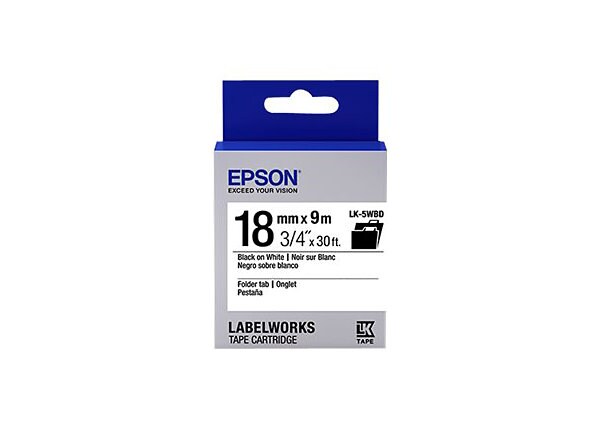 Epson LabelWorks LK-5WBD - folder tab tape - 1 roll(s)