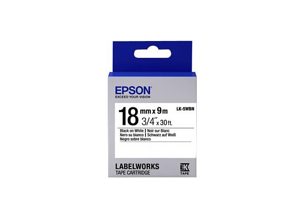 Epson LabelWorks LK-5WBN - label tape - 1 roll(s) - Roll (0.71 in x 29.5 ft)