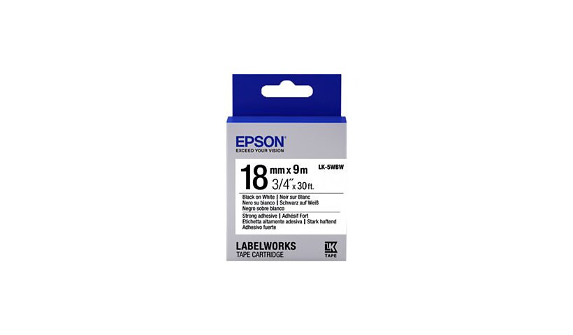 Epson LabelWorks LK-5WBW - label tape - 1 roll(s) - Roll (0.71 in x 29.5 ft