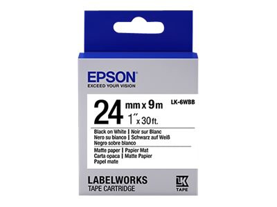 Epson LabelWorks LK-6WBB - tape - 1 roll(s) - Roll (0.94 in x 29.5 ft)