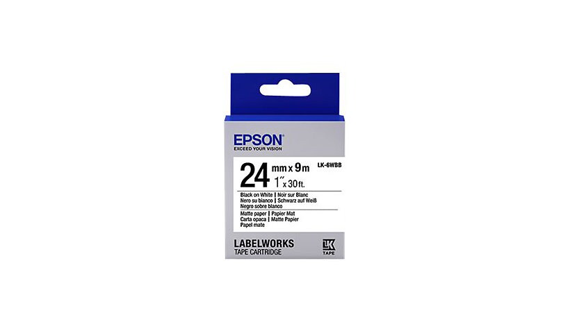 Epson LabelWorks LK-6WBB - tape - 1 roll(s) - Roll (0.94 in x 29.5 ft)