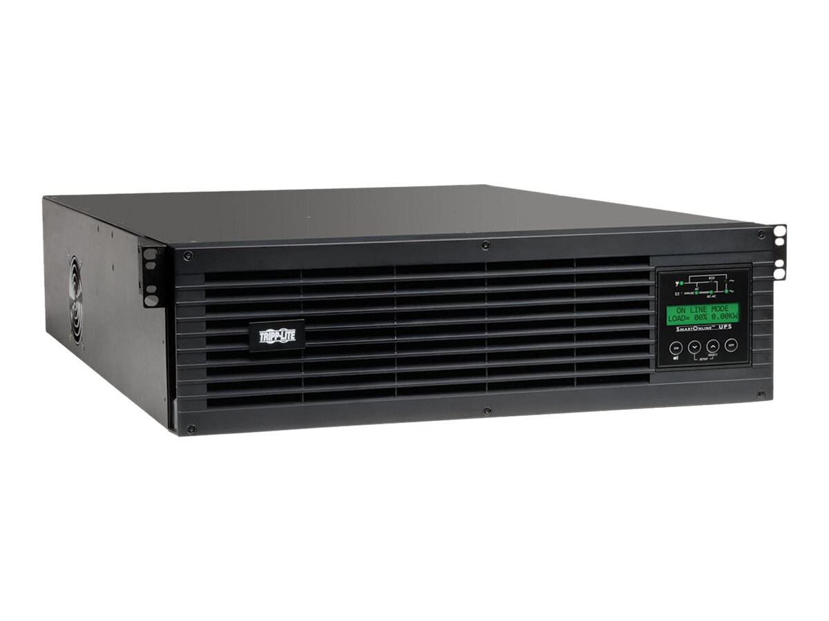 Tripp Lite 3000VA 2700W UPS Smart Online 120V w Pre-Installed WEBCARDLX 3URM - UPS - 2.7 kW - 3000 VA