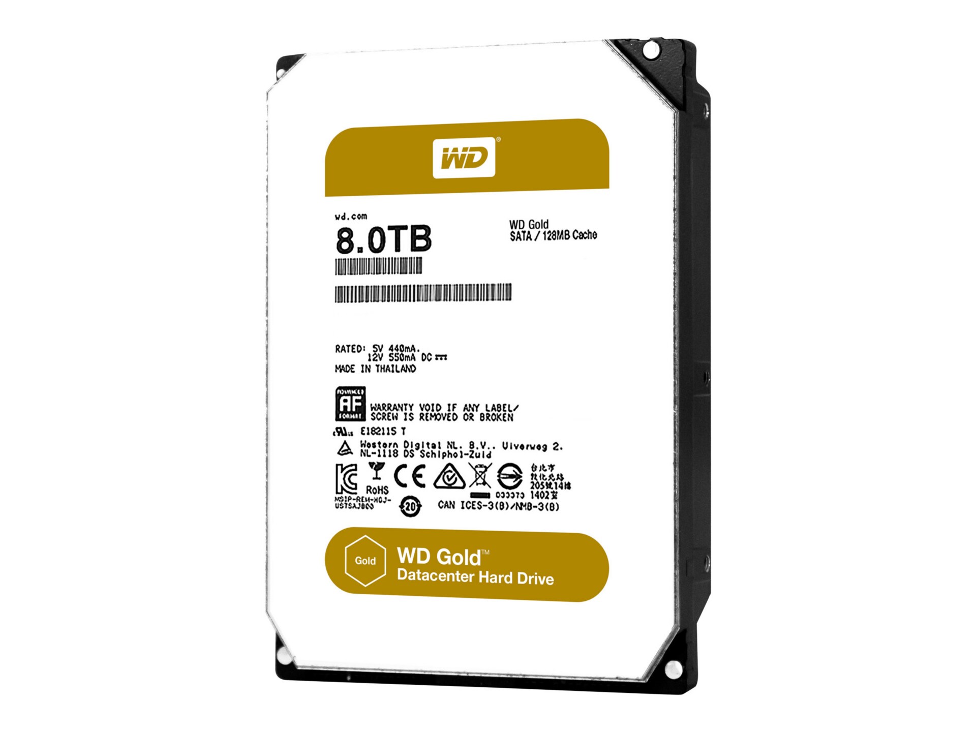 WD Gold Datacenter Hard Drive WD8002FRYZ - hard drive - 8 TB - SATA 6Gb/s