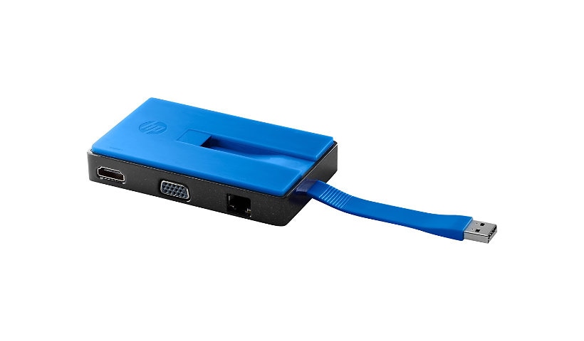 HP USB Travel Dock - docking station - VGA, HDMI