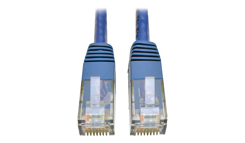 Tripp Lite 1ft Cat6 Gigabit Molded Patch Cable RJ45 M/M 550MHz 24 AWG Blue