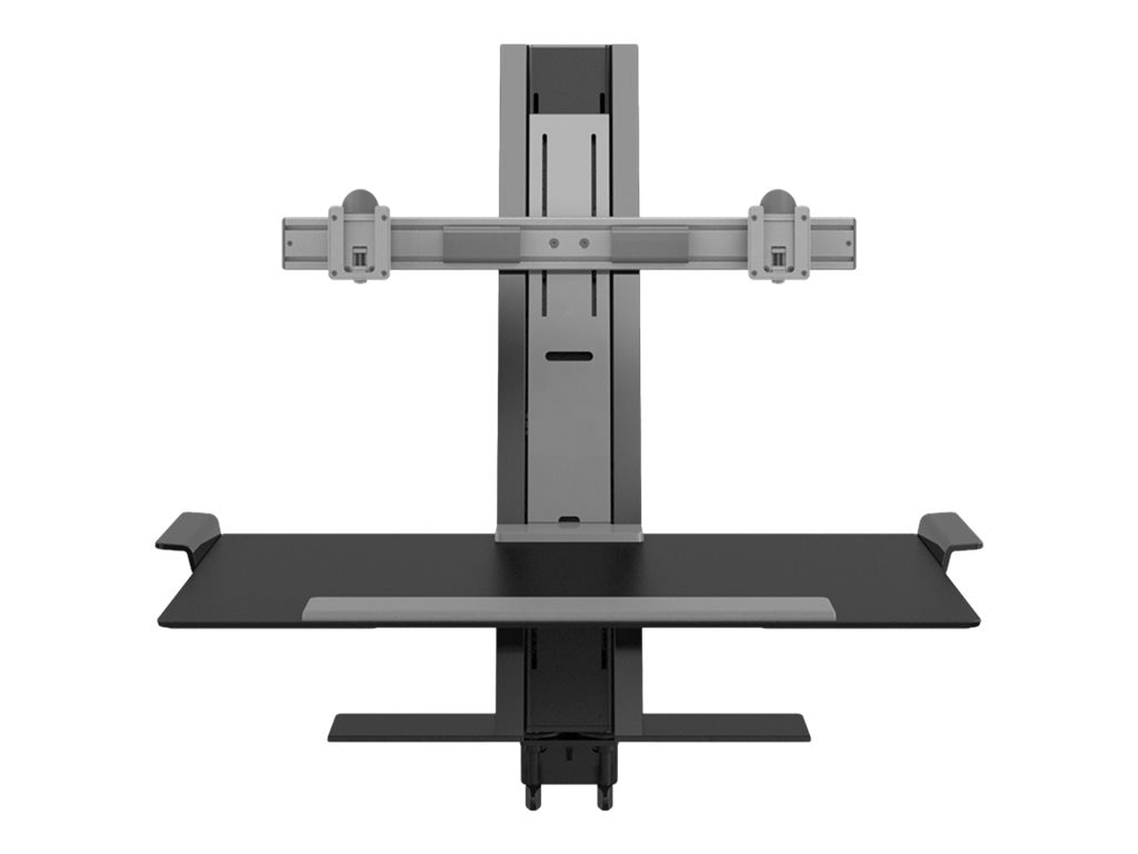 Humanscale QuickStand mounting kit - for 2 LCD displays / keyboard - black with gray trim
