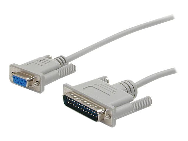 StarTech.com 10 ft Cross Wired DB9 to DB25 Serial Null Modem Cable - Null m