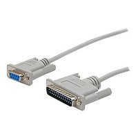 StarTech.com 10 ft Cross Wired DB9 to DB25 Serial Null Modem Cable - F/M -