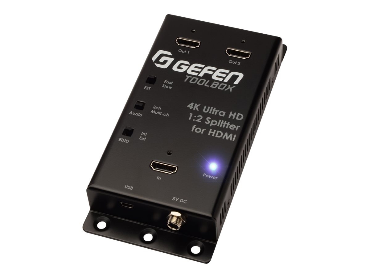 GefenToolBox 4K Ultra HD 1:2 Splitter for HDMI - video/audio splitter - 2 ports