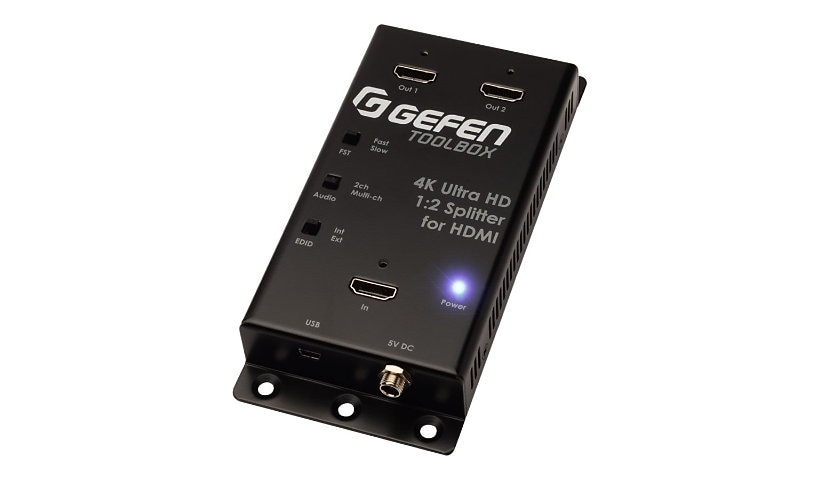 GefenToolBox 4K Ultra HD 1:2 Splitter for HDMI - video/audio splitter - 2 ports