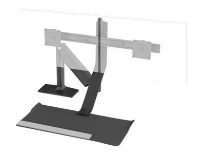 Humanscale QuickStand Lite - mounting kit - for 2 LCD displays / keyboard - black