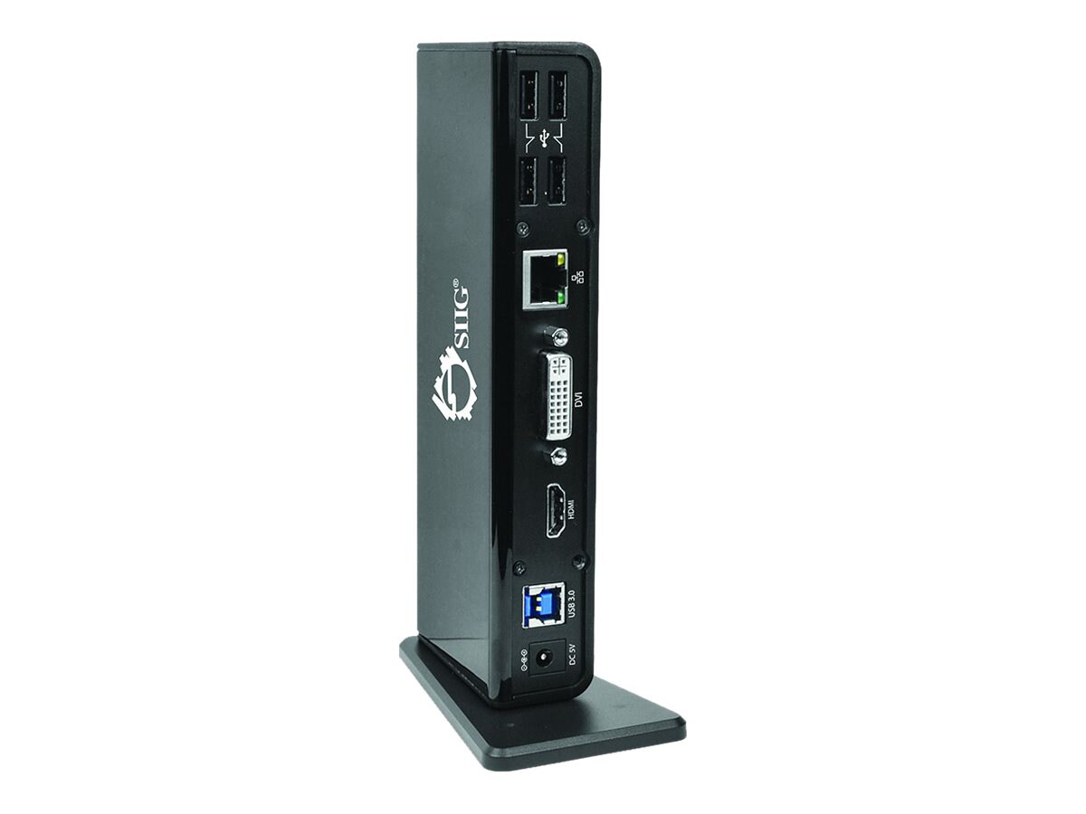 SIIG USB 3.0 Universal Dual Video Dock - docking station - DVI, HDMI