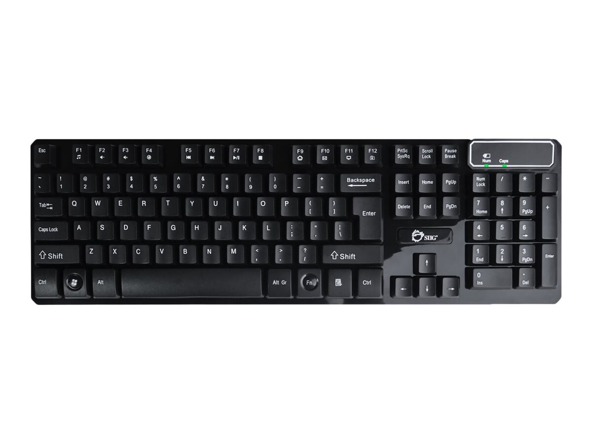 SIIG Wireless Dura-Duo Keyboard & Mouse Combo - keyboard and mouse set - black