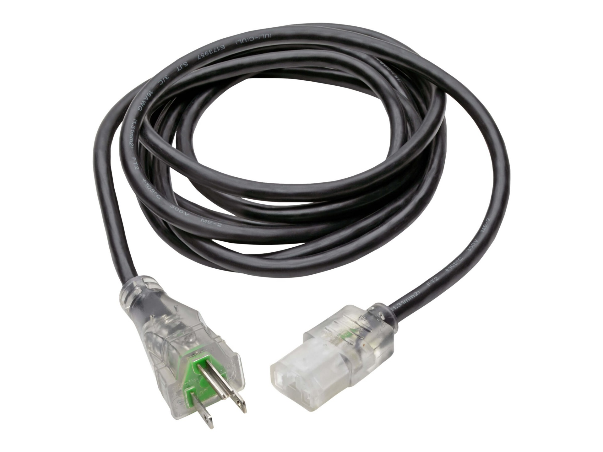 Eaton Tripp Lite Series Hospital-Grade Power Cord, NEMA 5-15P to C13 - Green Dot, 13A, 125V, 16 AWG, 6 ft. (1.83 m),