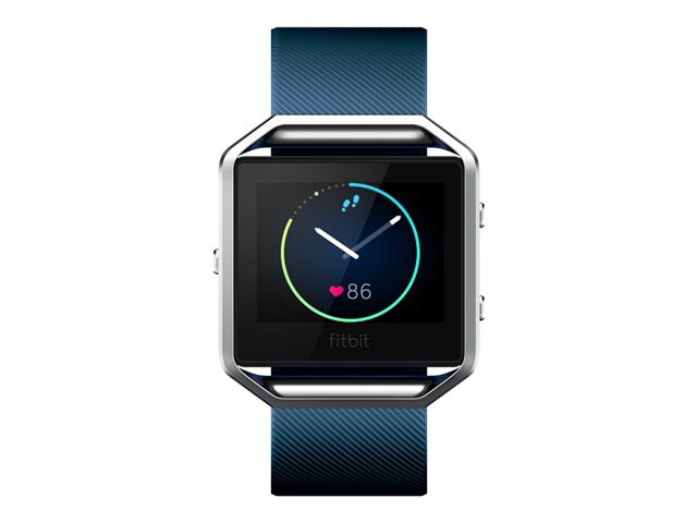 Fitbit Blaze smart watch with blue band