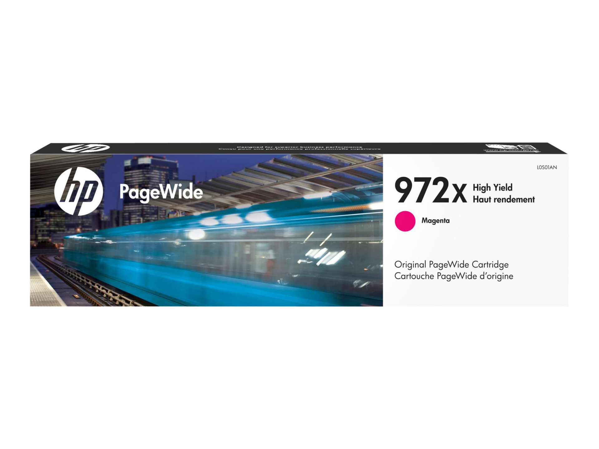 HP 972X (L0S01AN) Original High Yield Page Wide Ink Cartridge - Single Pack - Magenta - 1 Each