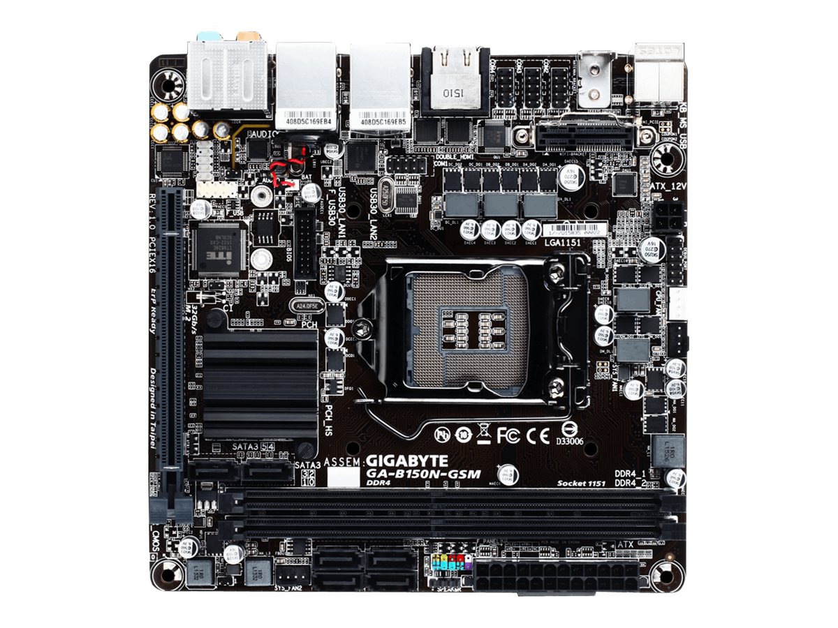 Main image 1 for Gigabyte GA-B150N-GSM - 1.0 - motherboard - mini ITX - LGA1151 Socket - B150