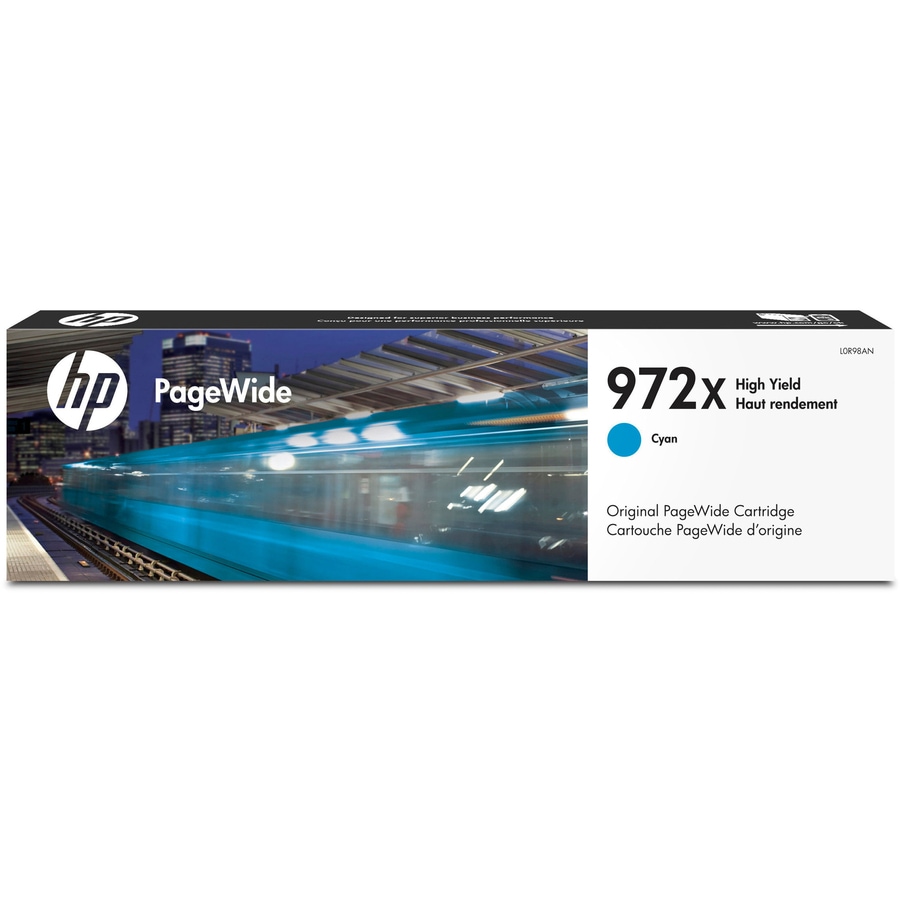Thumbnail 6 of 19 for HP 972X (L0R98AN) Original High Yield Page Wide Ink Cartridge - Single Pack - Cyan - 1 Each