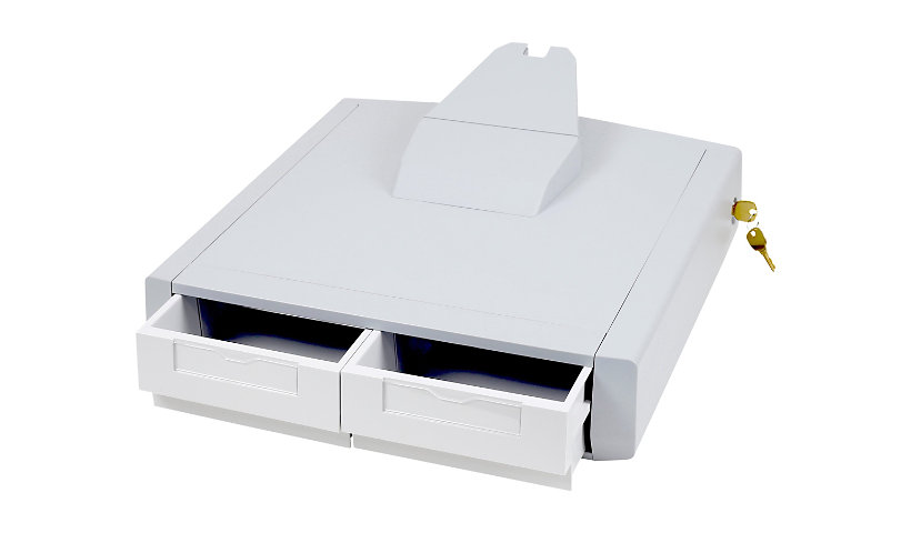 Ergotron StyleView Primary Storage Drawer, Double mounting component - gray, white