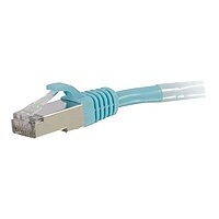 C2G 30ft Cat6a Snagless Shielded (STP) Network Patch Ethernet Cable Aqua -