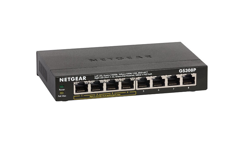 NETGEAR SOHO GS308P - switch - 8 ports - unmanaged