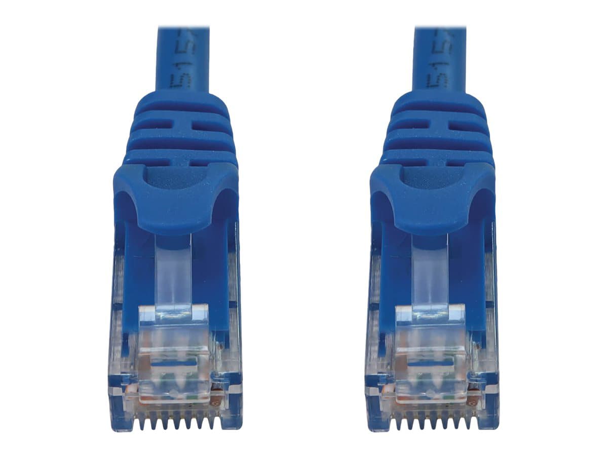 Eaton Tripp Lite Series Cat6a 10G Snagless Molded UTP Ethernet Cable (RJ45 M/M), PoE, Blue, 1 ft. (0.3 m) - network