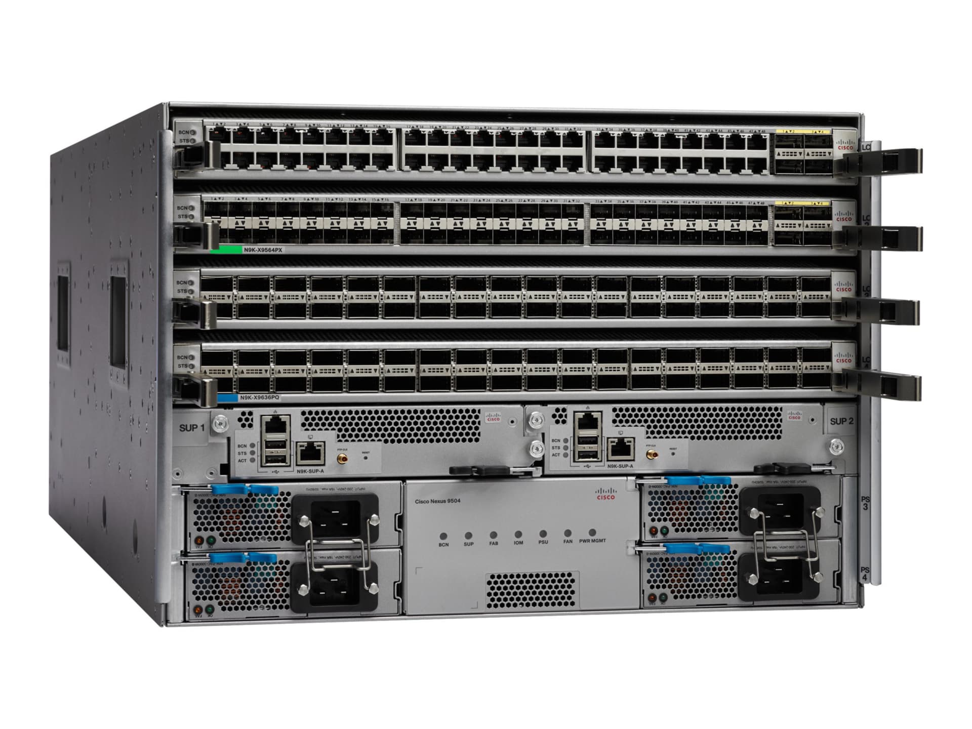 Cisco Nexus 9504 Chassis Bundle - Switch - Managed - Rack-Mountable