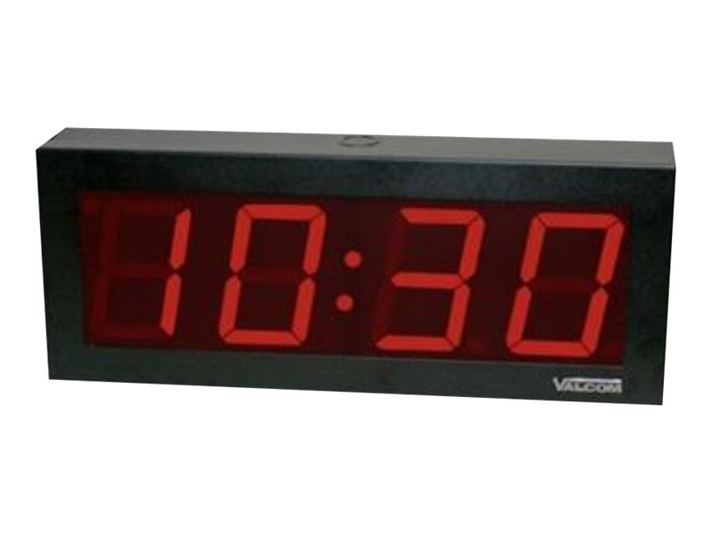 Valcom VIP-D425ADS - clock - rectangular - electronic - wall mountable - 11.5 in x 5.51 in