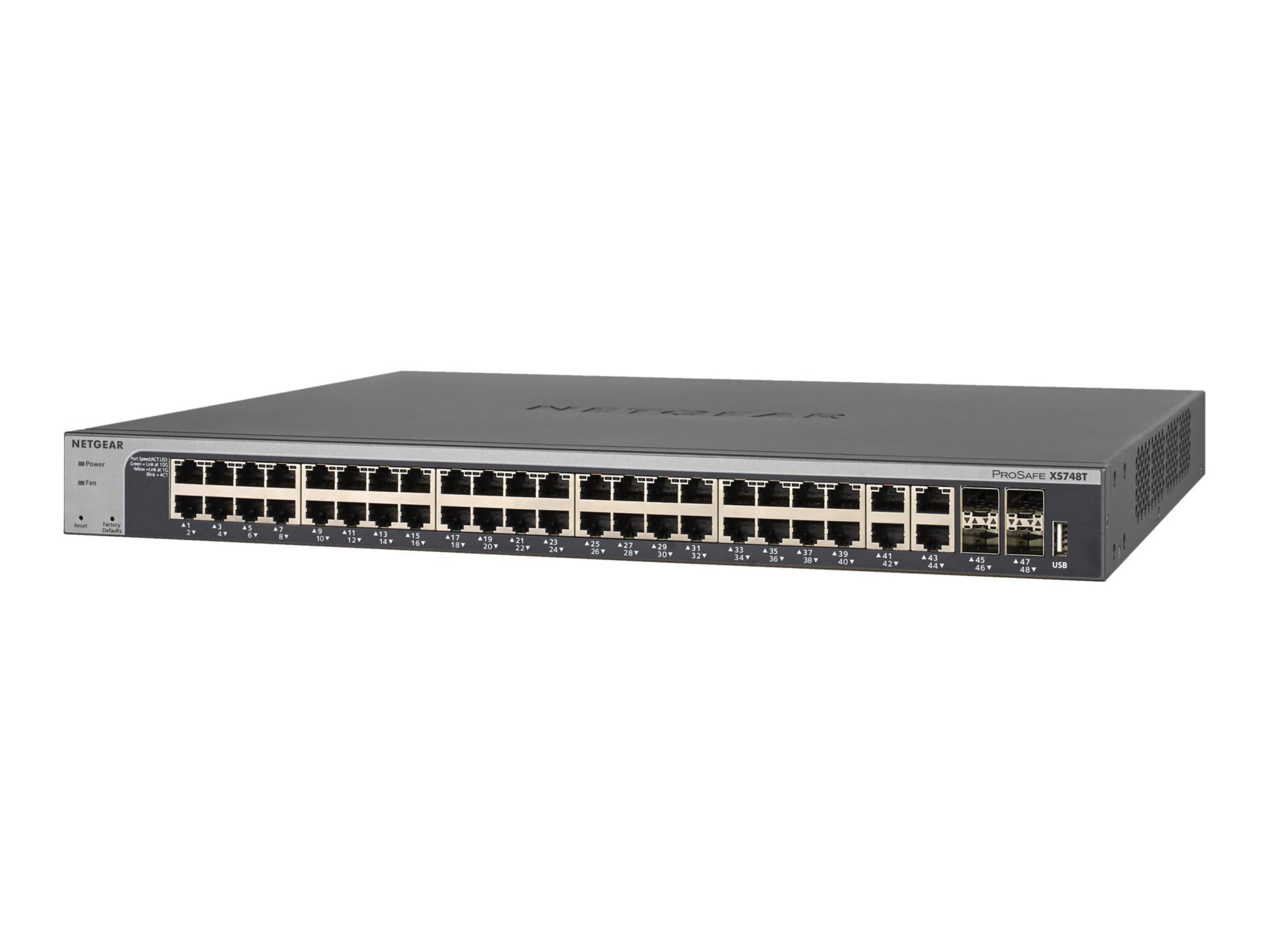 NETGEAR 48-Port Gbit Smart Managed Pro Switch, L2+/L3 Lite, SFP+ (XS748T)