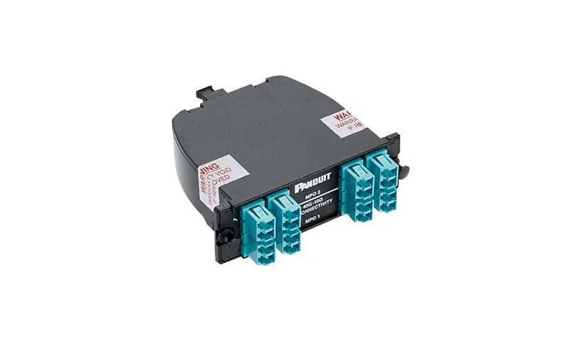 Panduit QuickNet 40 to 10GbE Fiber Optic Cassette - pre-terminated fiber op