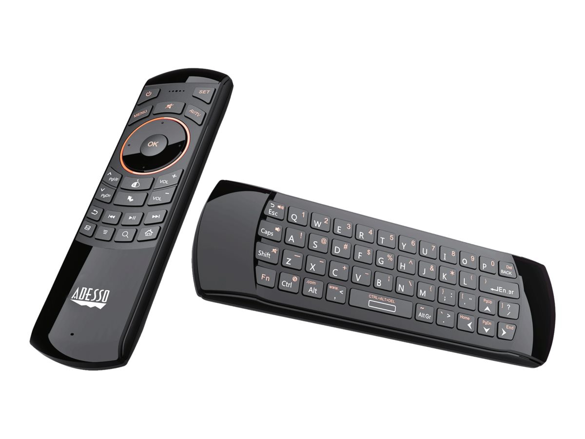 Adesso SlimTouch 4030 - keyboard, mouse and remote control set - black