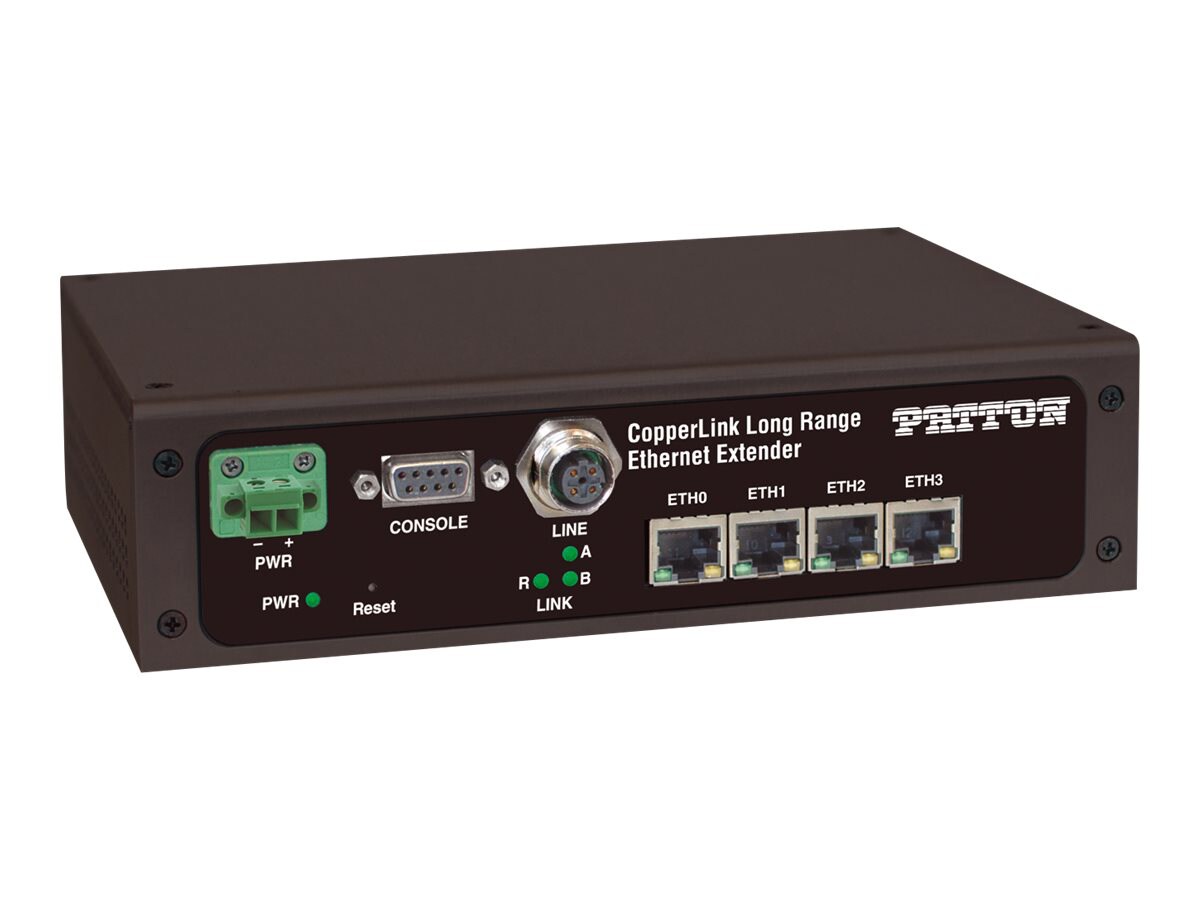 Patton CopperLink CL2302E/CC/4ETH/DC - network extender - 10Mb LAN, 100Mb LAN