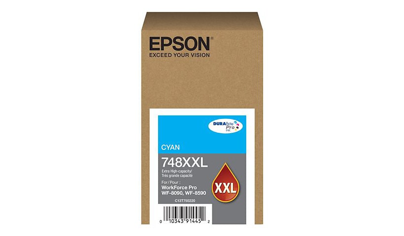 Epson 748XXL - Extra High Capacity - cyan - original - ink cartridge