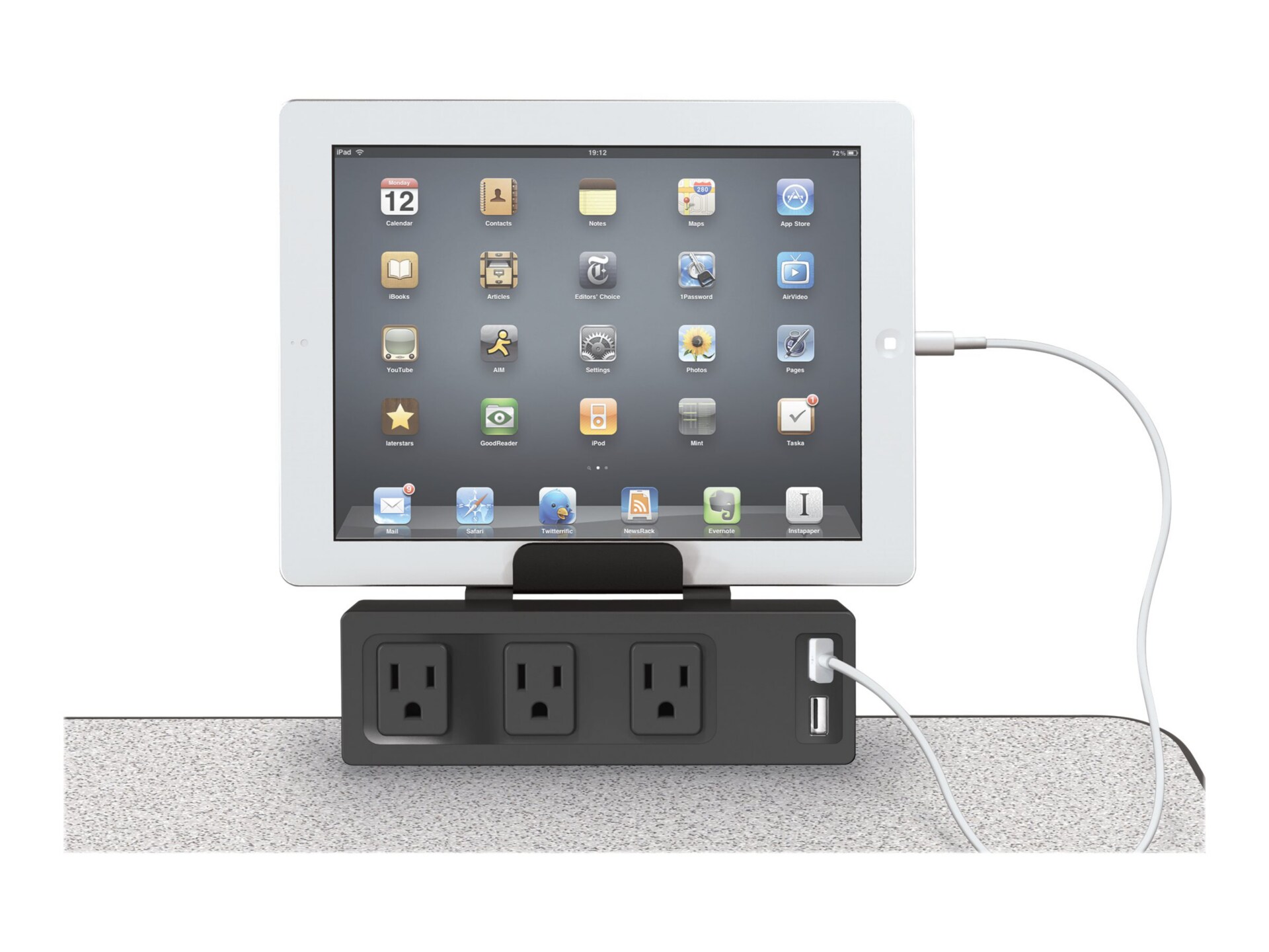 MooreCo Clamp Mount Outlet & USB Charger - power strip