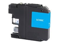 Clover Remanufactured Ink for Brother LC103C, Cyan, 600 page yield