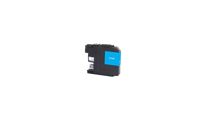 Clover Remanufactured Ink for Brother LC103C, Cyan, 600 page yield
